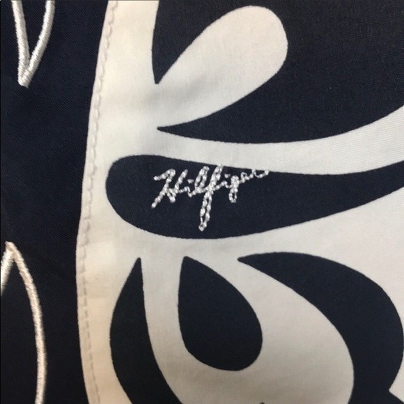 Y2K 06 Tommy Hilfiger Board shorts Swim Trunks Color block blue White size M - Picture 11 of 17